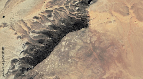 Wallpaper Mural The landscape of the sandy desert in Qatar from a bird's eye view Torontodigital.ca