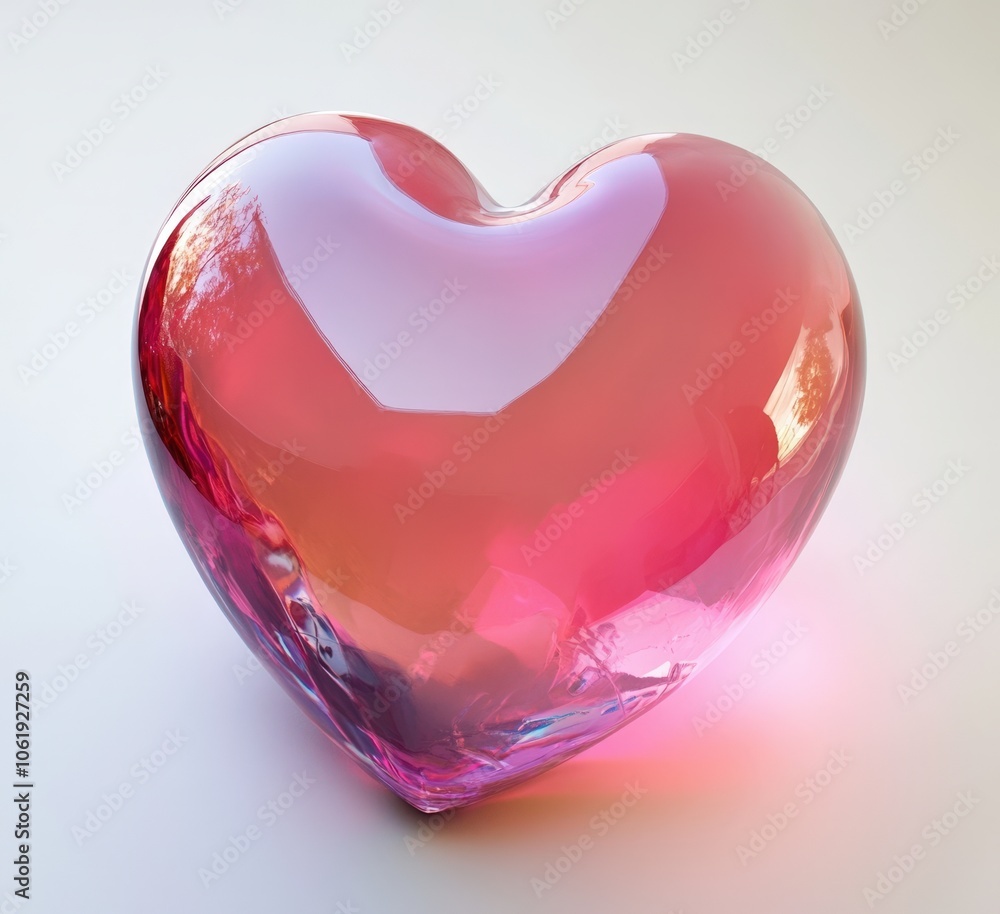 Vibrant heart-shaped glass vase with swirling colors Vibrant heart-shaped glass vase with swirling colors