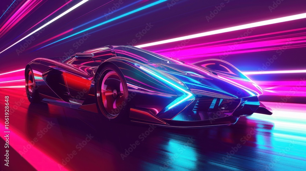 futuristic cars neon lights speed explosion of color neon lights futuristic cars neon lights speed explosion of color neon lights