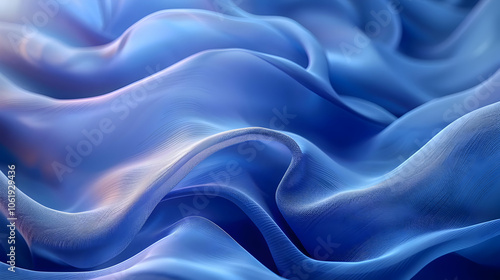 Abstract Blue Wave 3D Background