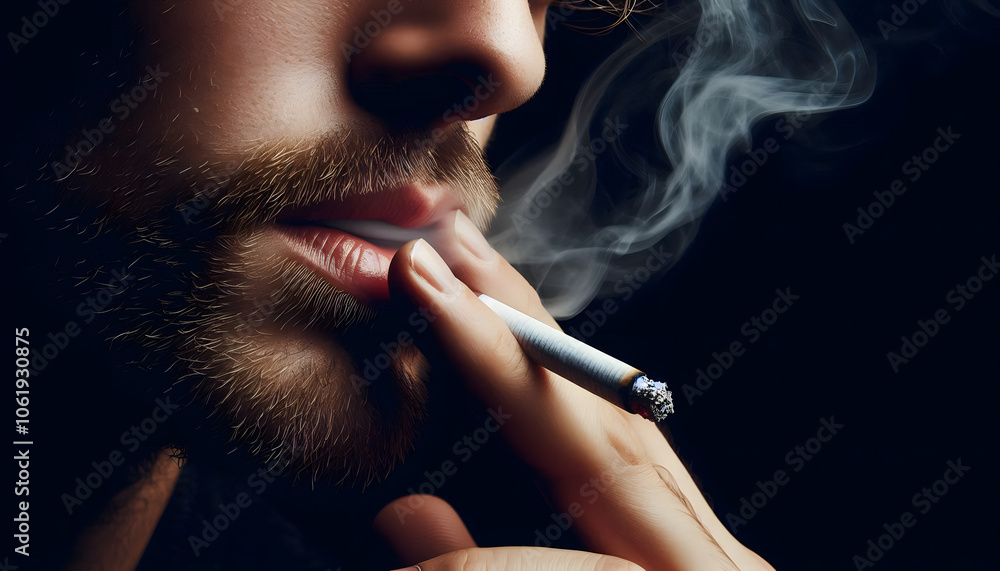 Obraz premium 흡연하는 모습