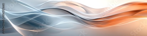 Smooth blue to orange gradient waves flow abstractly.