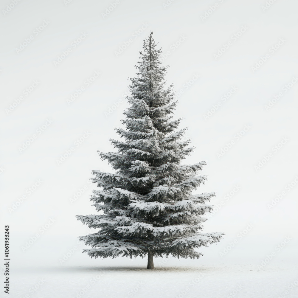 christmas tree in snow christmas tree in snow