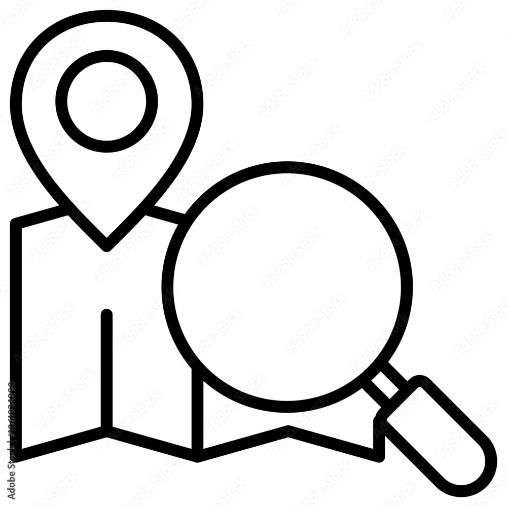 Location Analysis Icon Outline Icon Location Analysis Icon Outline Icon