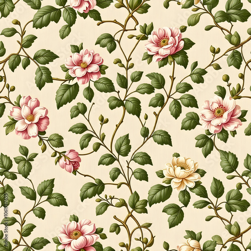 seamless pattern with flowers