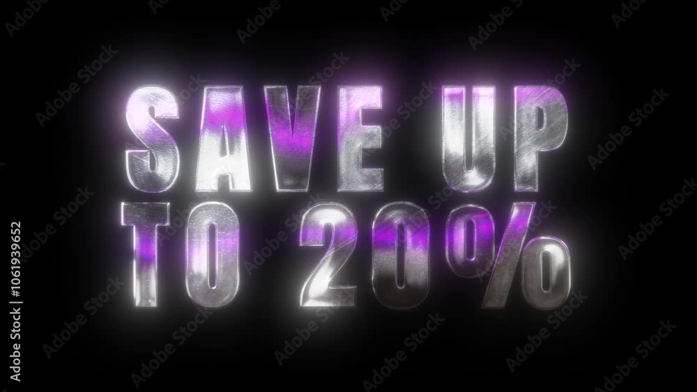 Glossy Silver-Purple Cyber Monday 20% Off Title On Black Loop Glossy Silver-Purple Cyber Monday 20% Off Title On Black Loop