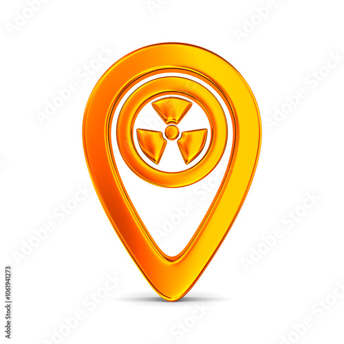 Orange pointer marker on wh...