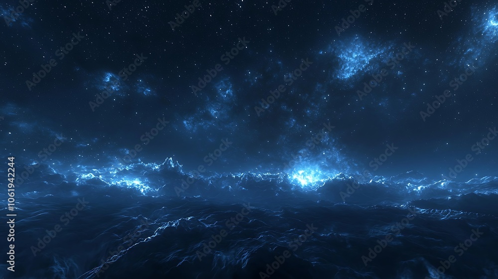 Seamless HD panorama of a dark blue sky with the Milky Way, ideal for game development backgrounds. Seamless HD panorama of a dark blue sky with the Milky Way, ideal for game development backgrounds.