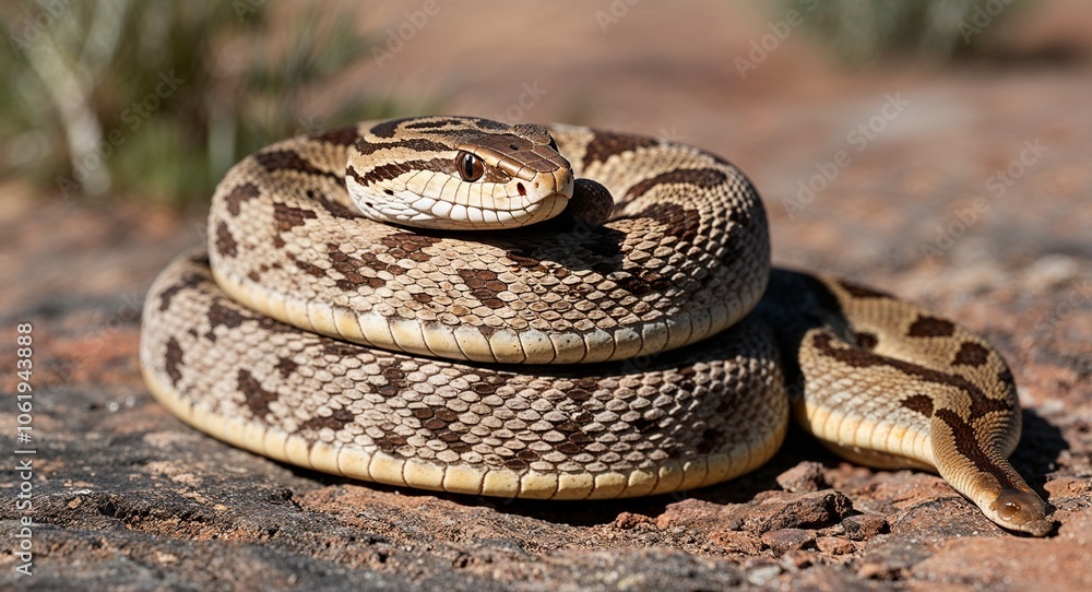 Rattlesnake coiled Rattlesnake coiled