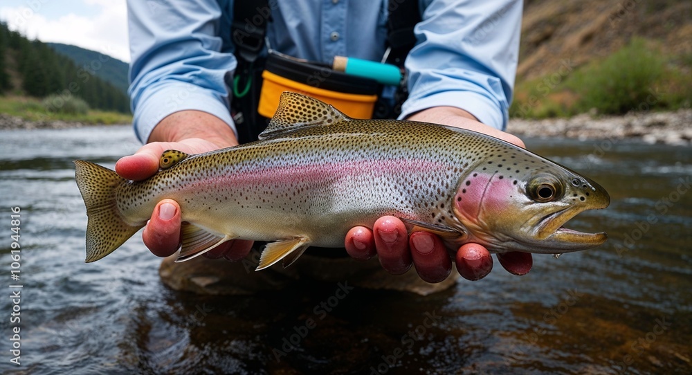 Obraz premium Trout in river