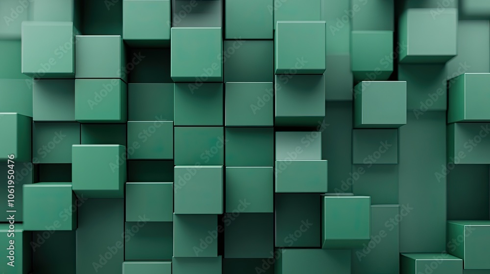 Green-toned 3D cubes arranged in a sleek, minimal pattern, leaving room for text or product placement. Green-toned 3D cubes arranged in a sleek, minimal pattern, leaving room for text or product placement.
