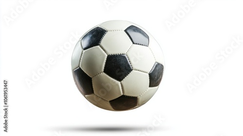 Wallpaper Mural Soccer ball floating in the air with classic design on white background Torontodigital.ca