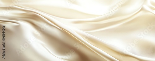 Texture de soie ivoire brillante et ondulante.