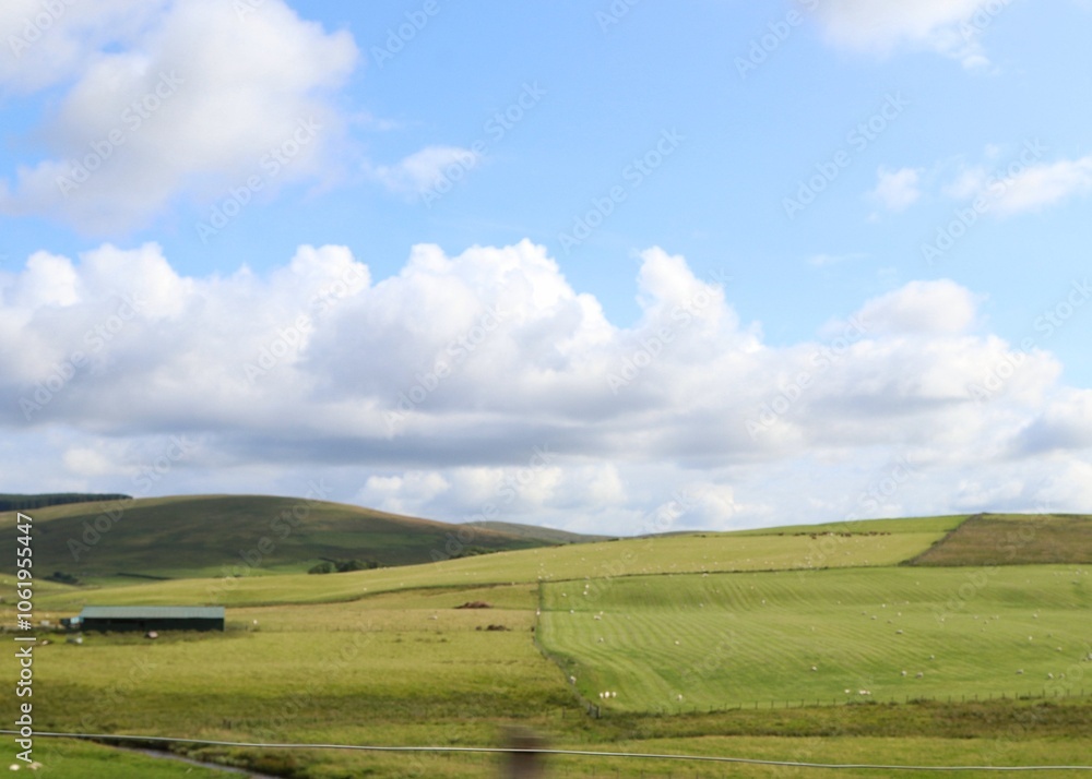 English countryside fields with clouds English countryside fields with clouds
