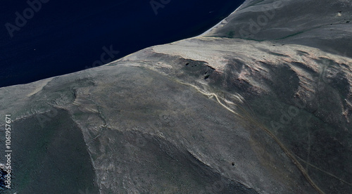 Scenic Aerial View of Baikal Lake and Mountains