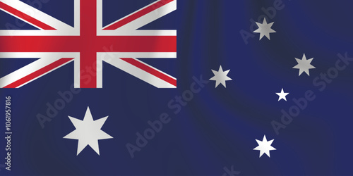 Flag of Australia. Australian national symbol in official colors. Template icon. Abstract vector background