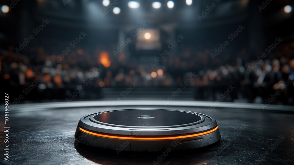 Fototapeta premium High-Tech Presentation Using Holograms in Focused Environment