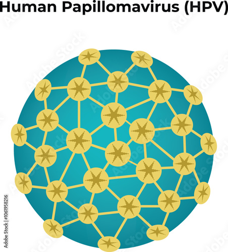 Human Papillomavirus (HPV) Science Vector Illustration