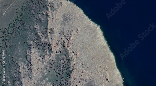 Obraz na płótnie Scenic Aerial View of Baikal Lake and Mountains w salonie