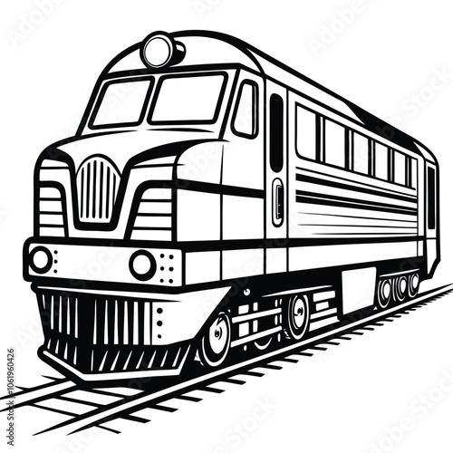 train vector silhouette.