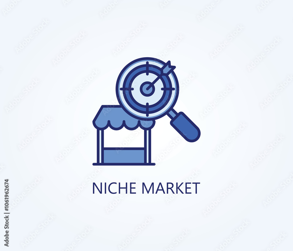 Niche market vector, icon or logo sign symbol illustration Niche market vector, icon or logo sign symbol illustration