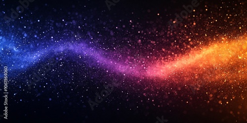 Grainy gradient background, dark blue purple orange black abstract noisy texture poster backdrop banner header cover design, Generative AI