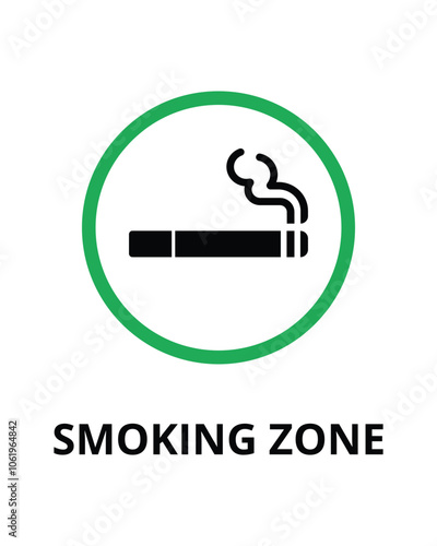 Smoking Zone Sign Design for Designated Smoking Areas and Smoking Spaces