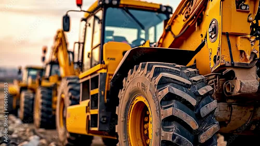 large yellow bulldozer is parked on a construction site large yellow bulldozer is parked on a construction site