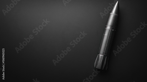 Wallpaper Mural Warhead missile with detailed surface texture and modern design, representing military strength, on a plain background Torontodigital.ca