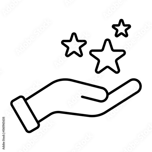 hands-on experience outline icon