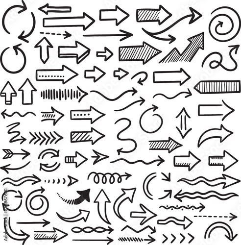 hand drawn arrow journalling vectors fun