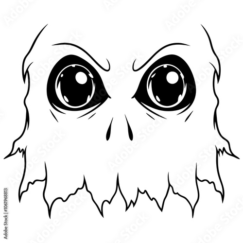 Ghostly Eyes vector art illustration