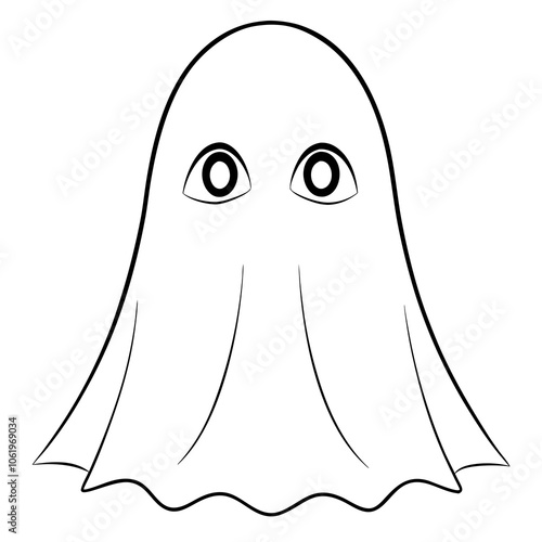 Ghostly Eyes vector art illustration