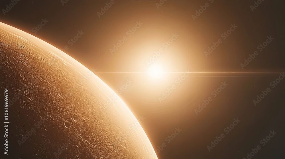 Fototapeta premium Cosmic Adventure: A Glimpse of a Distant Planet