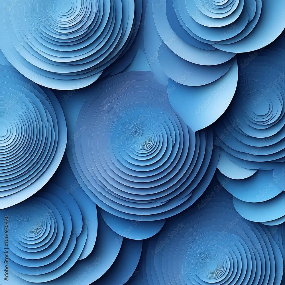 A close-up of blue paper flowers arranged in a pattern A close-up of blue paper flowers arranged in a pattern