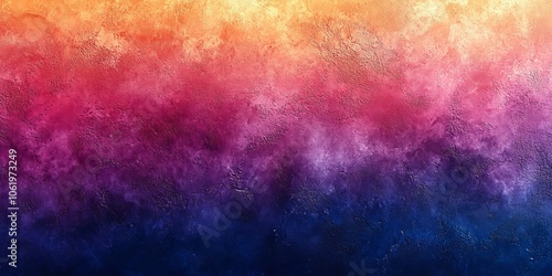 Purple orange blue pink grainy gradient background abstract poster design noise texture copy space, Generative AI