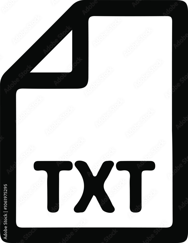 The TXT icon. Text file format symbol. Flat Vector illustration The TXT icon. Text file format symbol. Flat Vector illustration