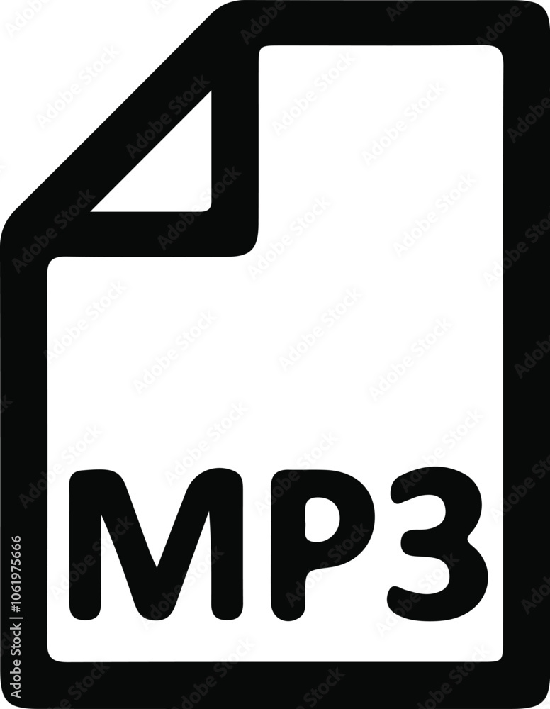 Mp3 file icon. Audio file format Mp3 file icon. Audio file format