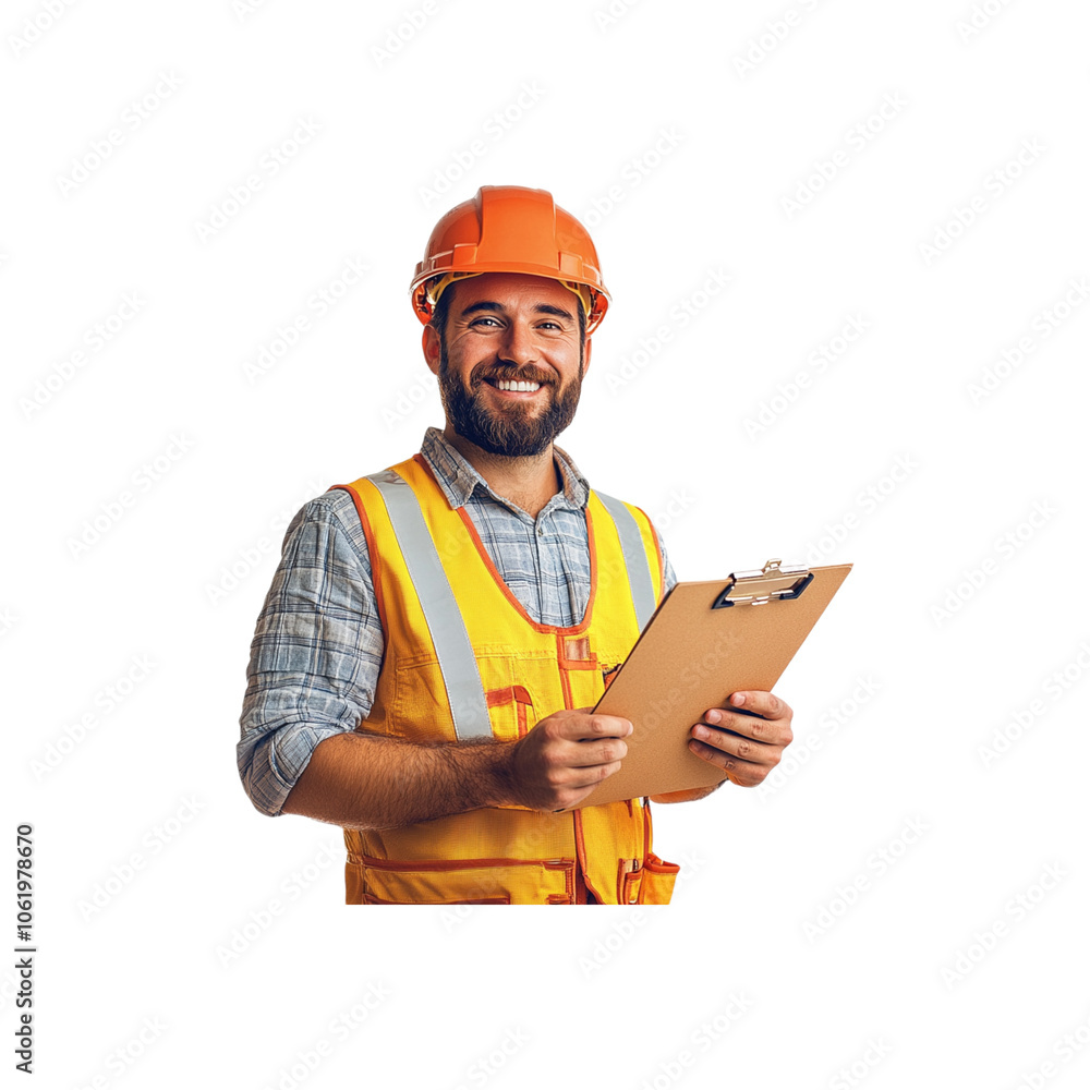 Engineer Holding Blueprints - Professional Construction Planning - Generated AI Engineer Holding Blueprints - Professional Construction Planning - Generated AI
