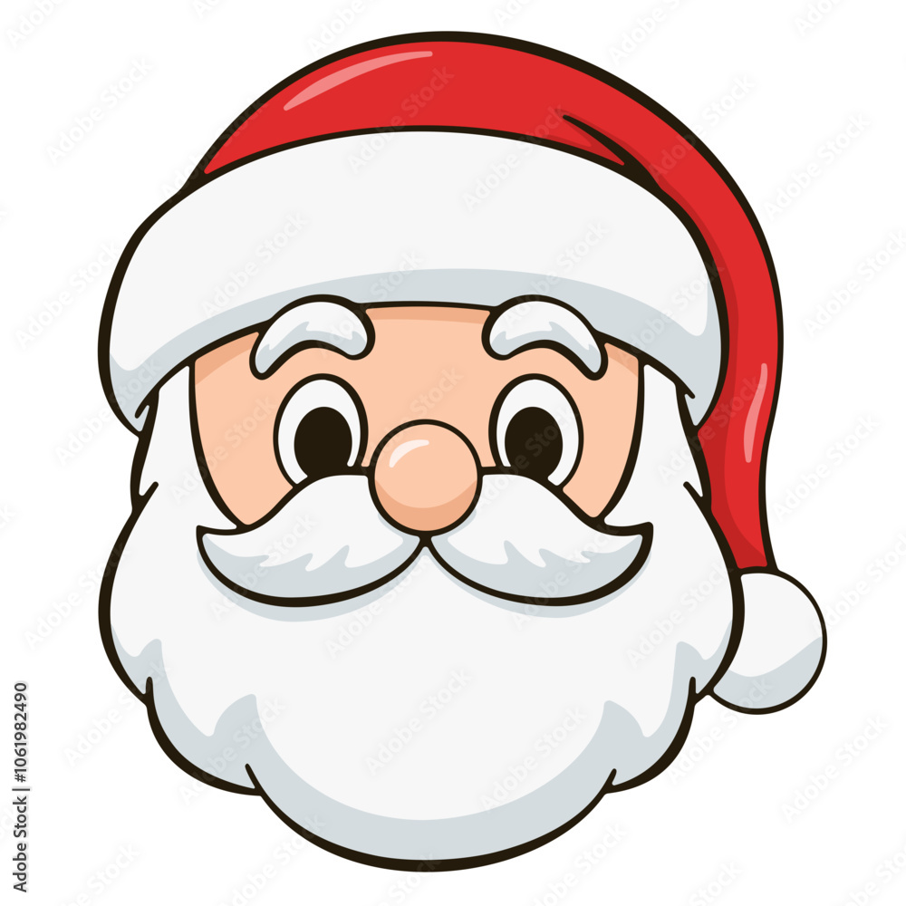 Santa Claus head. Cartoon illustration Santa Claus head. Cartoon illustration