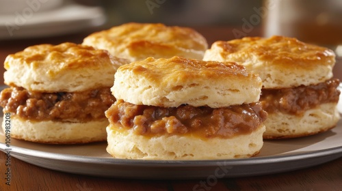 Freshly Baked Biscuits with Savory Filling