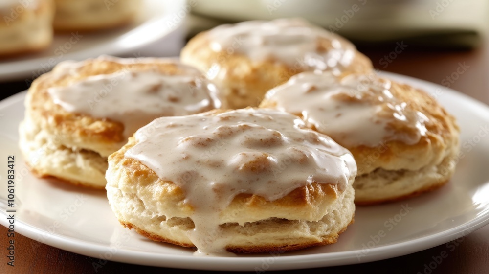Delicious Biscuits with Creamy Gravy Topping Delicious Biscuits with Creamy Gravy Topping