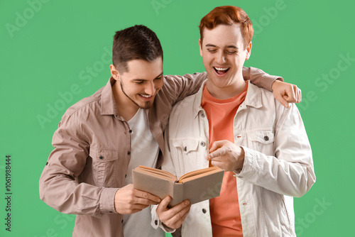 Male friends with photo alb...