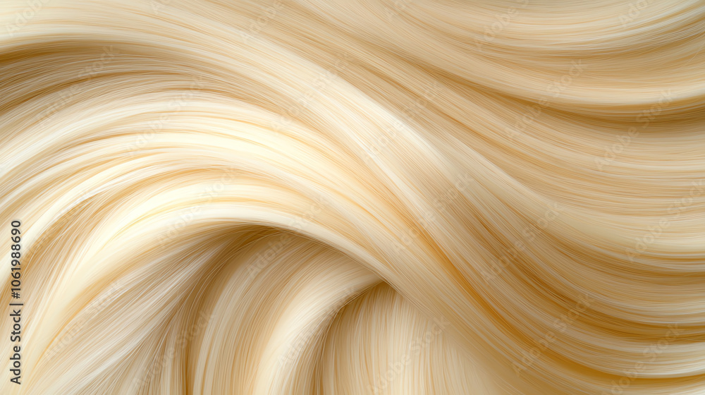 A fluid motion of soft, blonde strands flowing seamlessly, creating an elegant and harmonious abstract background. A fluid motion of soft, blonde strands flowing seamlessly, creating an elegant and harmonious abstract background.
