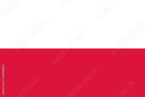 Poland. Flag of the Republic of Poland. Vector