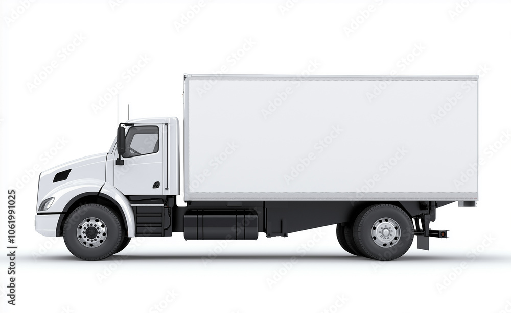 A clean, white delivery truck with no branding, positioned against a plain background, symbolizing logistics and transport. A clean, white delivery truck with no branding, positioned against a plain background, symbolizing logistics and transport.