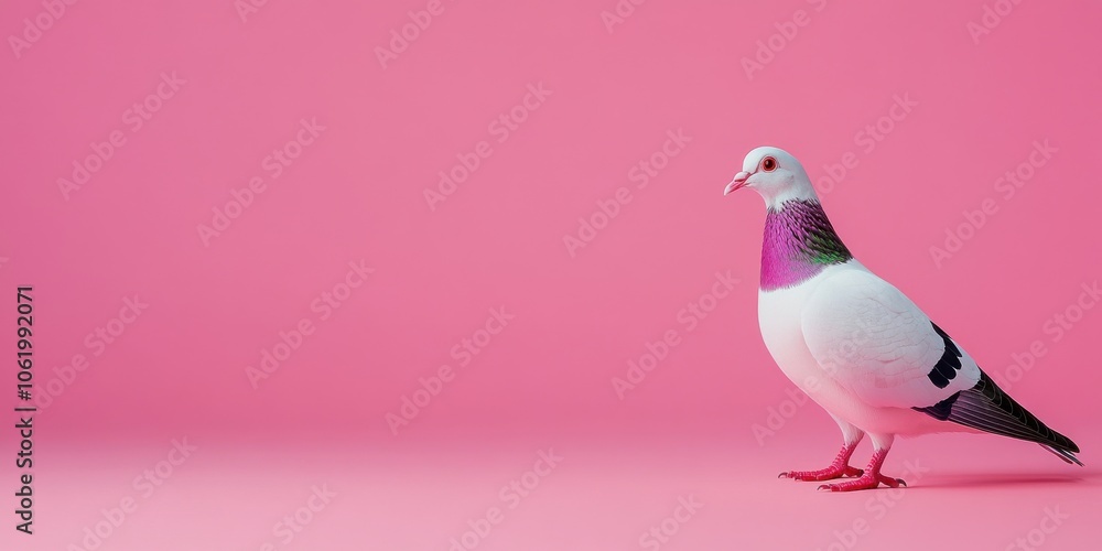 Fototapeta premium Vibrant Urban Wildlife: A Bird's Haven in the Cityscape
