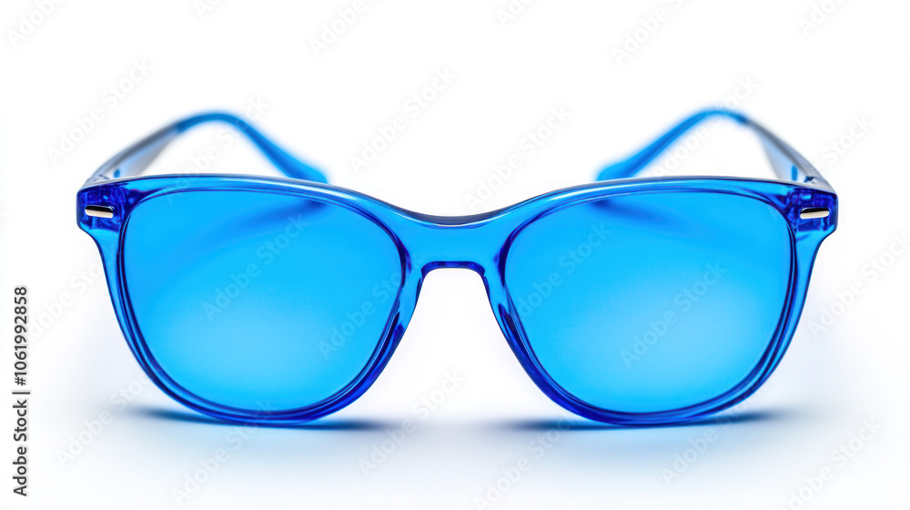 Fototapeta premium Pair Of Blue-light Glasses, Isolated On White Background 