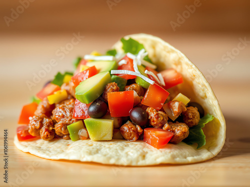 mexican chicken wrap with vegetables