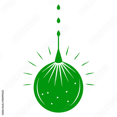 Golden Ball Drop vector art illustration